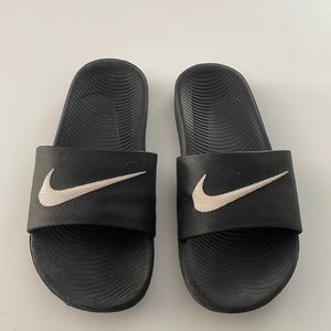 Nike black slides